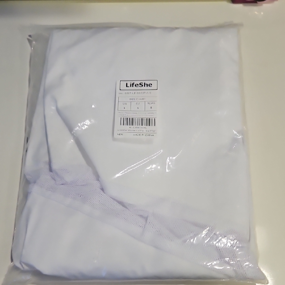 White Women's Track Jogger Pants with Mesh Panels - Picture 11 of 11